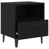 vidaXL Bedside Cabinet Black oak 40 x 35 x 47.5 cm Engineered wood