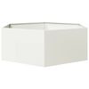 vidaXL Garden Planter White Hexagon 138x120x45 cm Steel