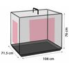 FLAMINGO Wire Cage with Sliding Door Nyo XL 71.5x108x76 cm Black