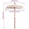 vidaXL Balinese Parasol Cream 190 x 190 x 260 cm Cotton and Wood