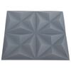 vidaXL Wall Panels 24 pcs Origami Grey 50 x 50 cm XPS Foam