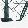 vidaXL Fence Post Green 10 x 1 m (60 x 60 mm mesh) Steel and PVC