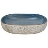 vidaXL Countertop Basin Sand and Blue Oval 59x40x14 cm Ceramic