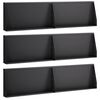 vidaXL Retaining Wall 6 pcs 80 x 12 x 30 cm Steel Black