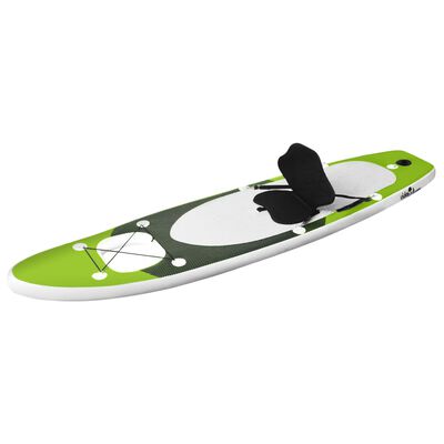 vidaXL Inflatable Stand Up Paddle Board Set Green 300x76x10 cm