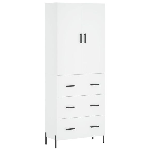 vidaXL Highboard White 69.5x34x180 cm Engineered Wood