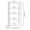 vidaXL 5-Layer Storage Shelf Anthracite Steel&Engineered Wood