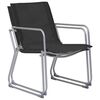 vidaXL 4 Piece Garden Lounge Set Fabric & Steel Black