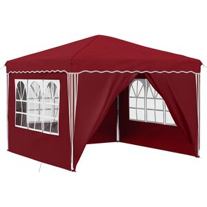 vidaXL Pop-up Party Tent Burgundy 288 x 288 x 245 cm Oxford Fabric