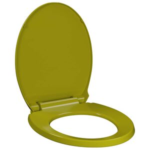 vidaXL Soft-Close Toilet Seat Green Oval