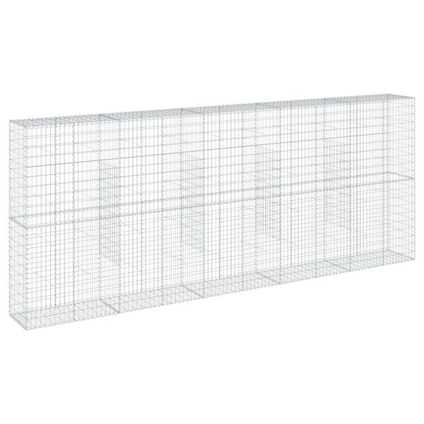 vidaXL Gabion Basket with Cover 500x50x200 cm Galvanised Iron