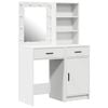 vidaXL Dressing Table Set with Drawer 2 pcs White Engineered Wood