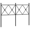 vidaXL Metal Headboard Black 120cm