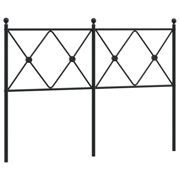 vidaXL Metal Headboard Black 120cm
