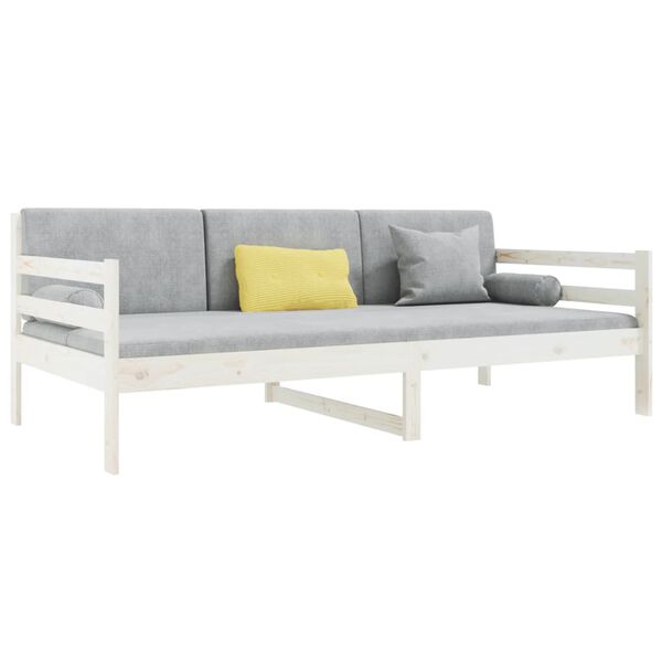 vidaXL Day Bed without Mattress White 90x190cm Solid Wood Pine