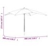 vidaXL Garden Parasol with Wooden Pole Black 300x300x273 cm