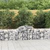 vidaXL Arched Gabion Baskets 14 pcs 200x50x60/80 cm Galvanised Iron