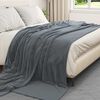 vidaXL Throw Blanket Dark Grey 220 x 240 cm Fleece