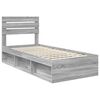 vidaXL Bed Frame Grey Sonoma 100 x 200 cm Solid Pine Wood