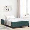 vidaXL Box Spring Bed with Mattress Dark Green 120 x 220 cm Fabric