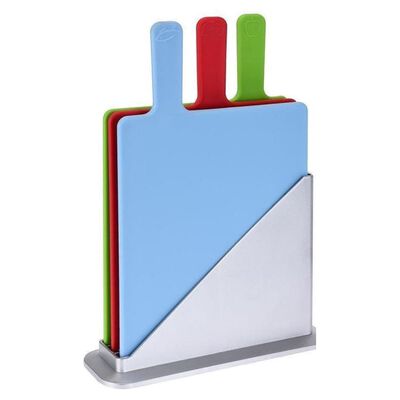 Excellent Houseware 3 Piece Cutting Board Set with Holder