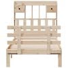vidaXL Bookcase Bed without Mattress 100x200cm Solid Wood Pine