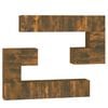 vidaXL Wall-mounted TV Cabinet Smoked Oak Engineered Wood