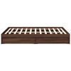 vidaXL Bed Frame with Drawers without Mattress Brown Oak 120x190 cm Small Double