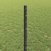 vidaXL Fence with Post Grey 0.8 x 10 m Steel and PVC