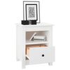 vidaXL Bedside Cabinet White 40x35x49 cm Solid Wood Pine