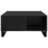 vidaXL Coffee Table Black Oak 80 x 80 x 36.5 cm Engineered Wood