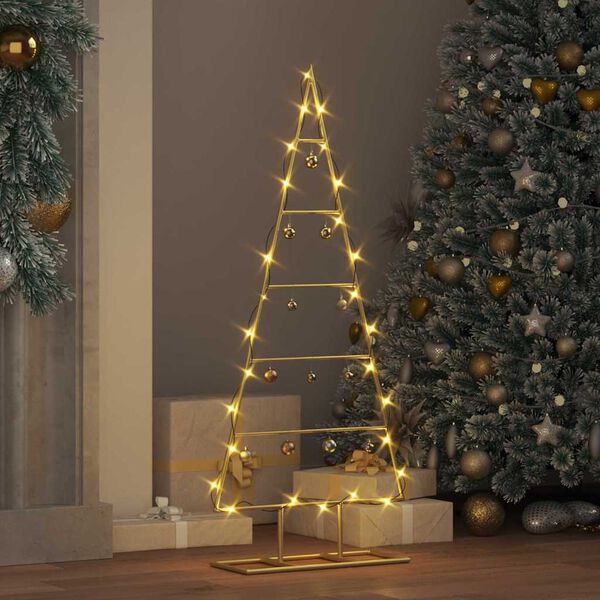 vidaXL Metal Christmas Tree for Decoration Black 90 cm