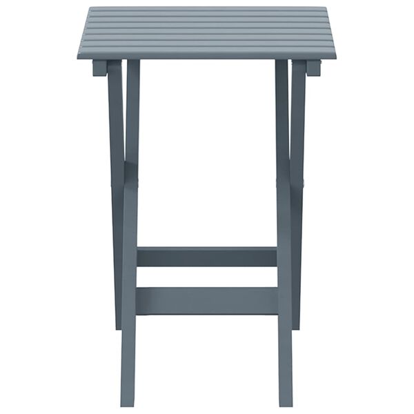 vidaXL Side Table Foldable Grey Solid Wood Poplar