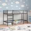 vidaXL Kids'Loft Bed Frame Black 90 x 190 cm Steel