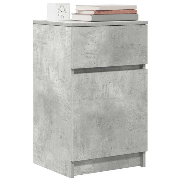 vidaXL Bedside Cabinets 2 pcs Concrete Grey 39x35x65 cm Engineered Wood