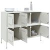 vidaXL Sideboard White 100.5x39x79 cm Steel