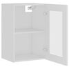 vidaXL Hanging Glass Cabinet Lyon White 40x31x60 cm Engineered Wood