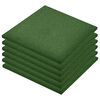 vidaXL Fall Protection Tiles 6 pcs Rubber 50x50x3 cm Green