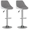 vidaXL Bar Stools 2 pcs Grey and White Faux Leather