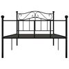 vidaXL Bed Frame without Mattress Black Metal 100x200 cm