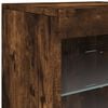 vidaXL Sideboard with LED Lights Smoked Oak 164x37x67 cm