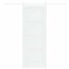 vidaXL Sliding Door White 78 x 202 cm Solid Pine Wood