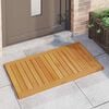 vidaXL Bath Mat Plain Brown 100 x 55 cm Wood