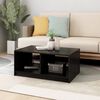 vidaXL Coffee Table Black 75x50x33.5 cm Solid Pinewood