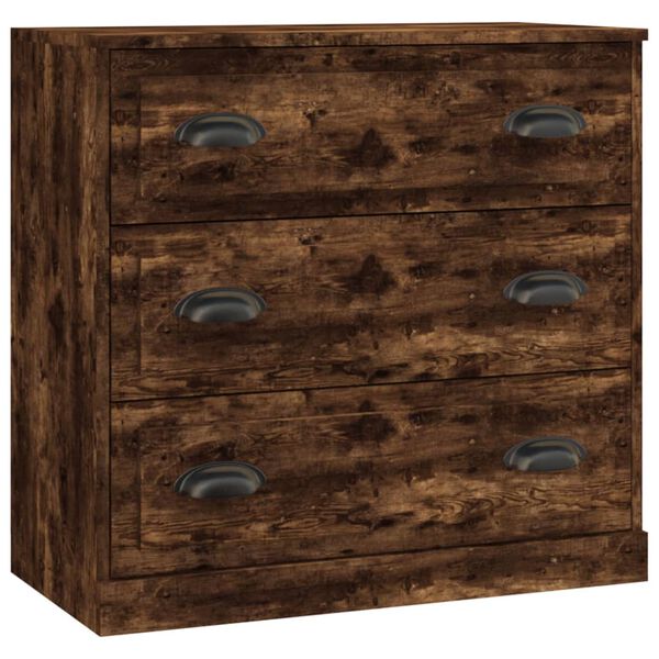 vidaXL Sideboards 3 pcs Smoked Oak Engineered Wood
