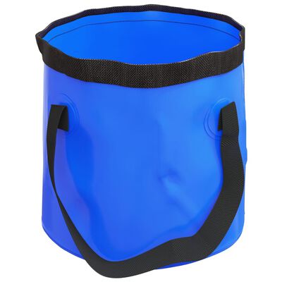 vidaXL Folding Buckets 2 pcs Blue 20 L PVC