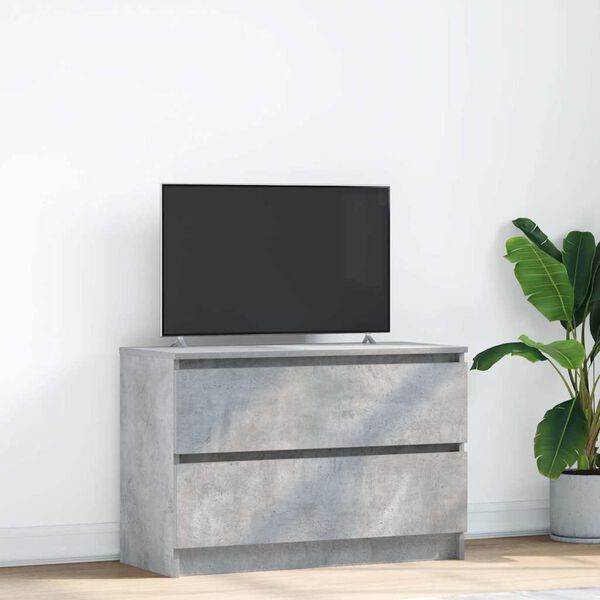 vidaXL TV Cabinet Concrete Grey 80x35x54 cm Engineered Wood