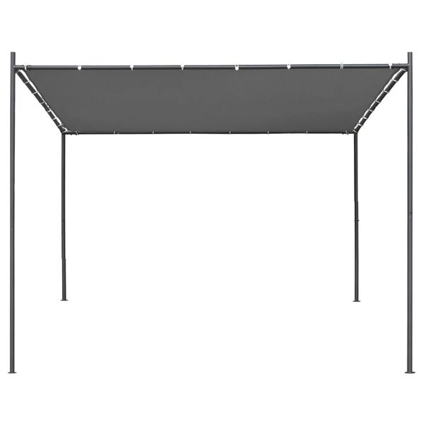 vidaXL Gazebo with Slanted Roof 300x300x257 cm Anthracite 180 g/m&sup2;