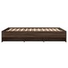 vidaXL Bed Frame without Mattress Brown Oak 140x190 cm Engineered Wood