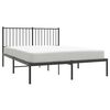 vidaXL Metal Bed Frame without Mattress with Headboard Black 135x190cm